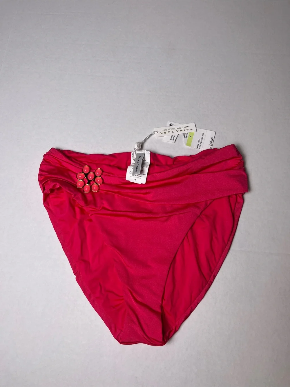 New Trina Turk Women's Monaco Solids High Waist Bottom Size 4